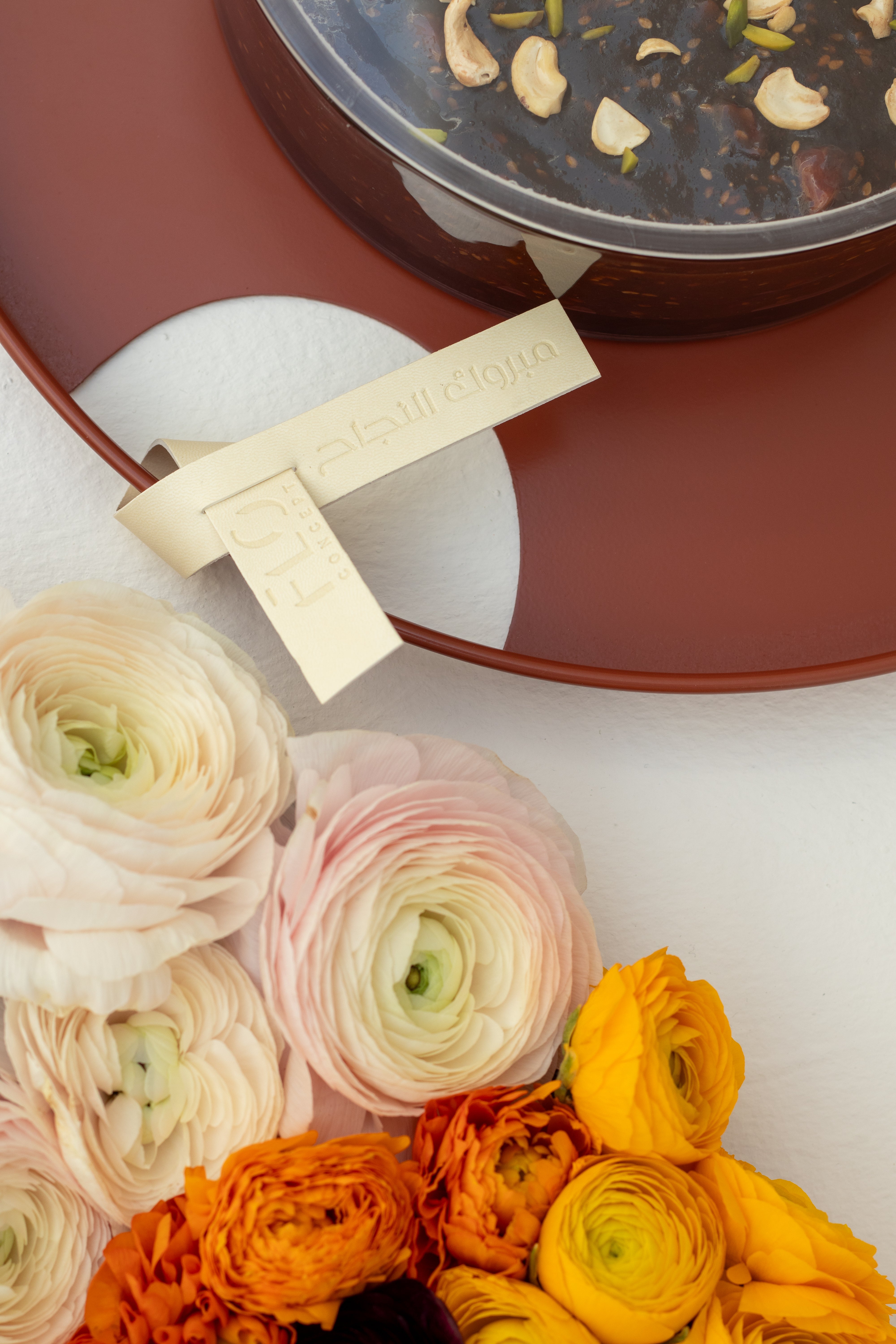 Large Tray with Flowers
