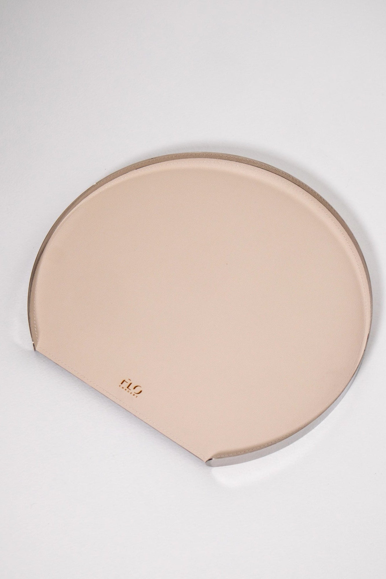 Semi Circle Leather Tray