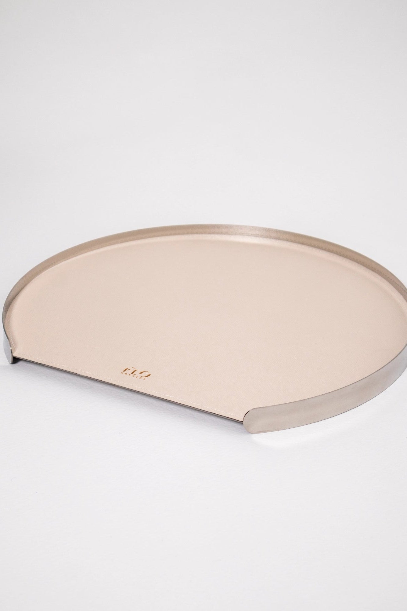 Semi Circle Leather Tray