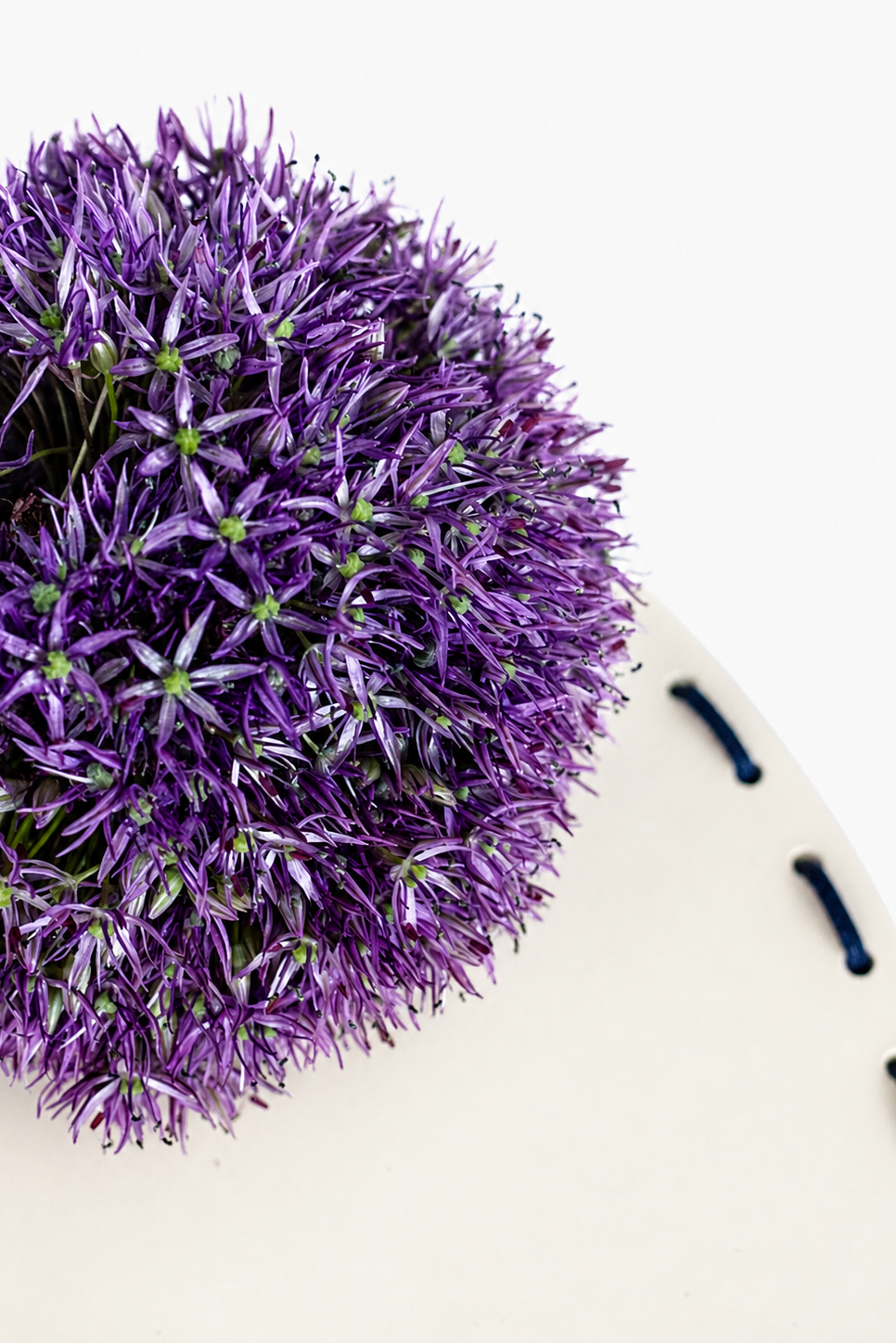 Stitched Tray w/ Vases & Allium