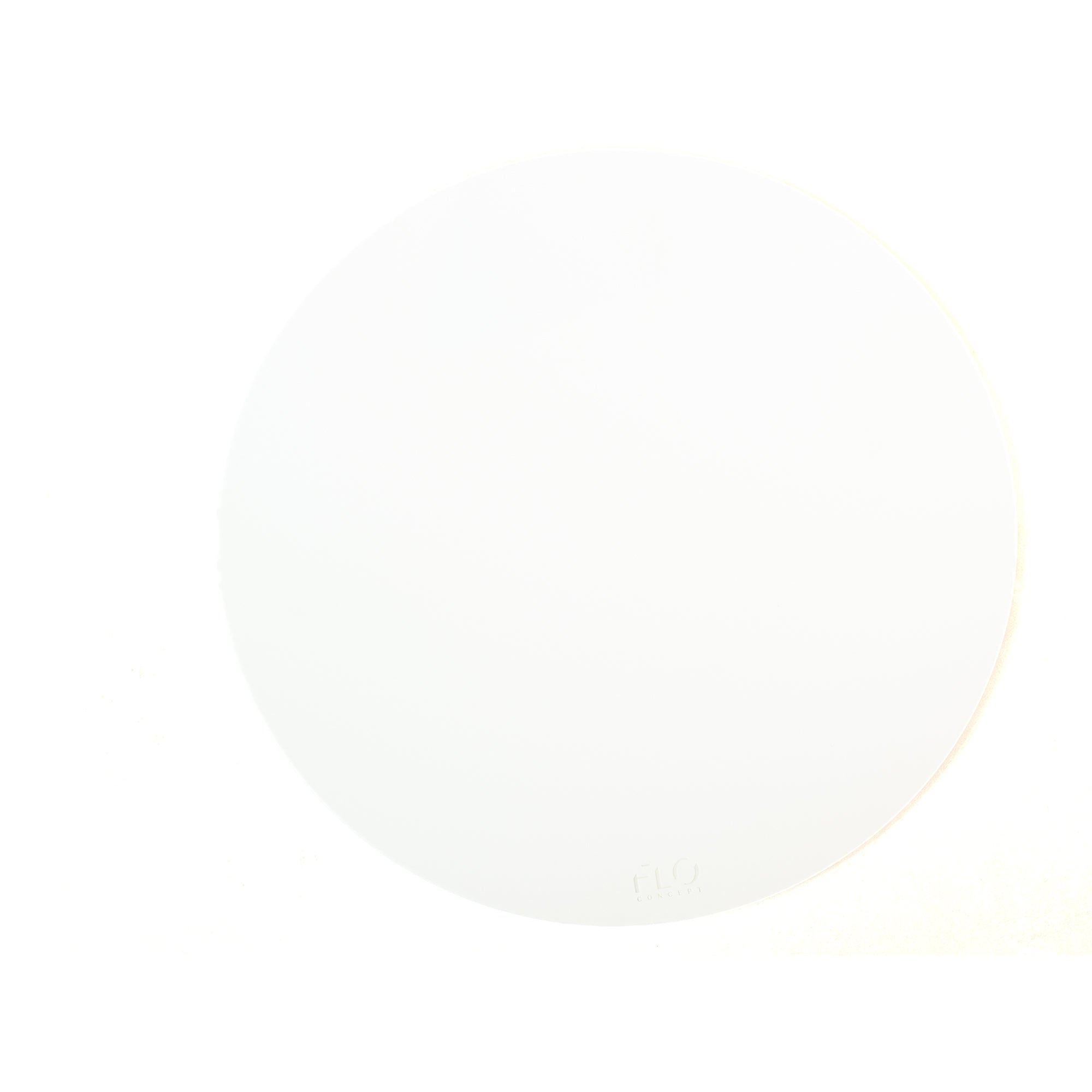 White Round Leather Slab Tray