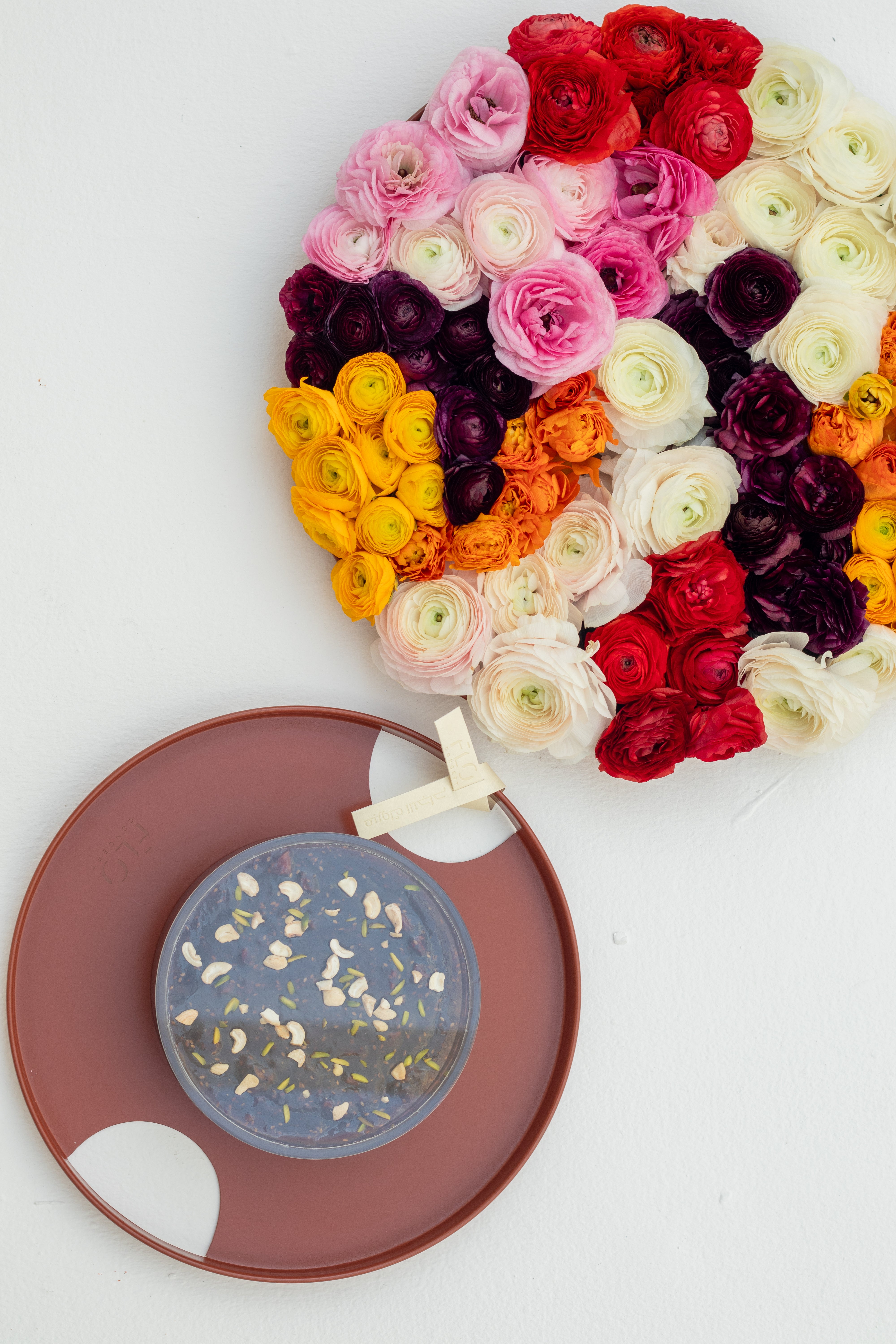 Large Tray with Flowers & Small Tray with Halva