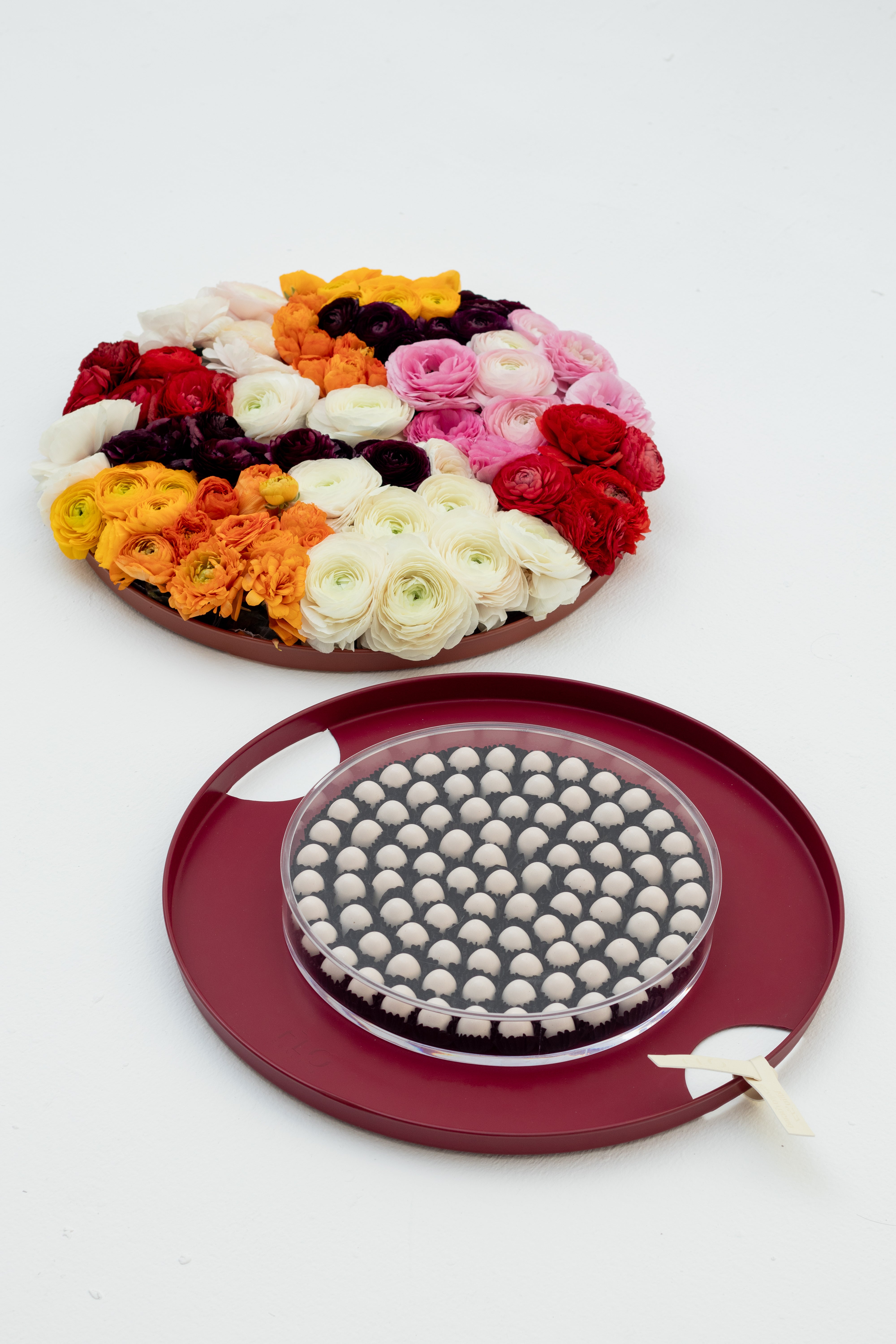 2 Large Trays with Flowers & Chocolates