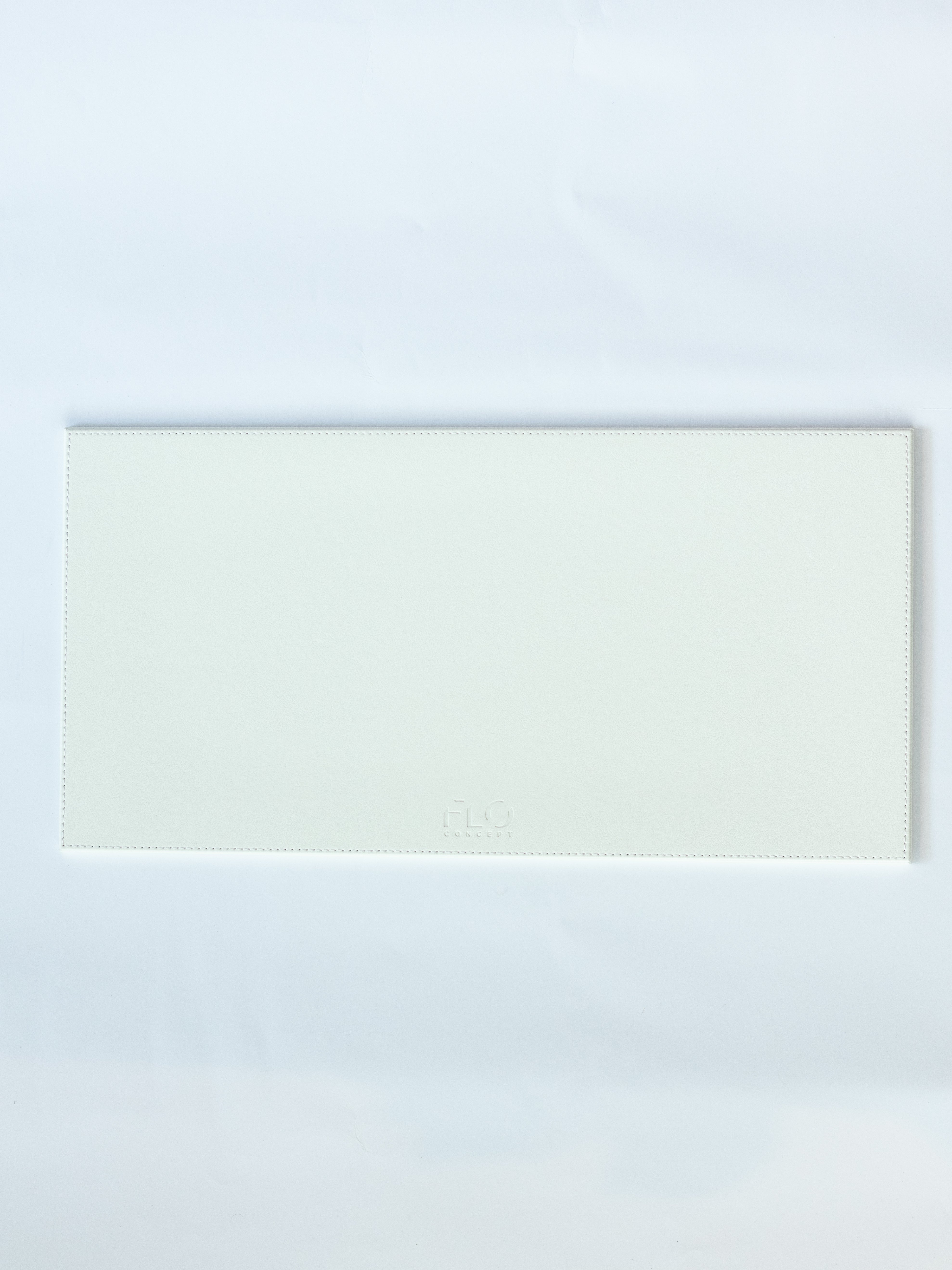 White Rectangular Leather Slab Tray