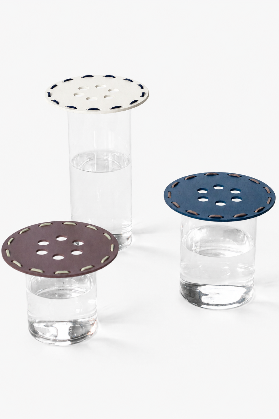 Stitched Glass Vases