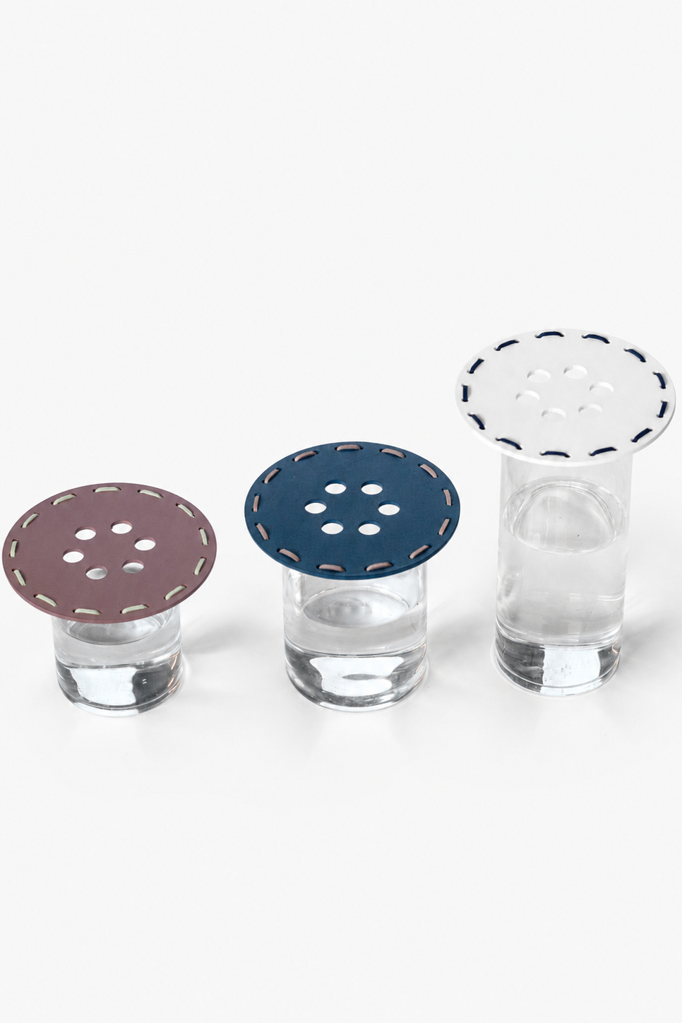 Stitched Glass Vases