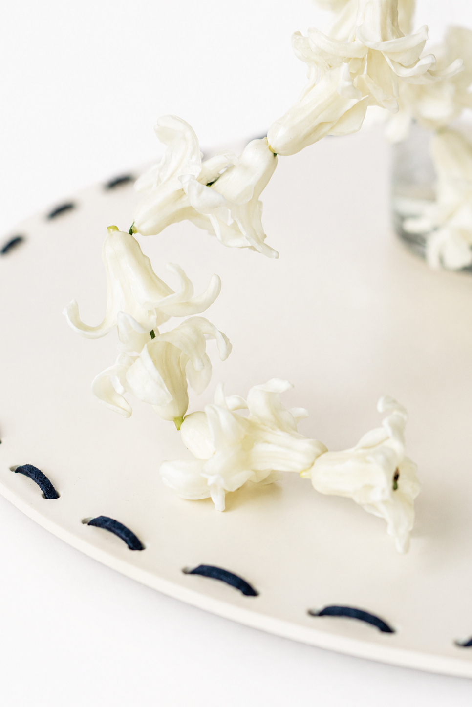 Stitched Tray w/ Vases & Allium