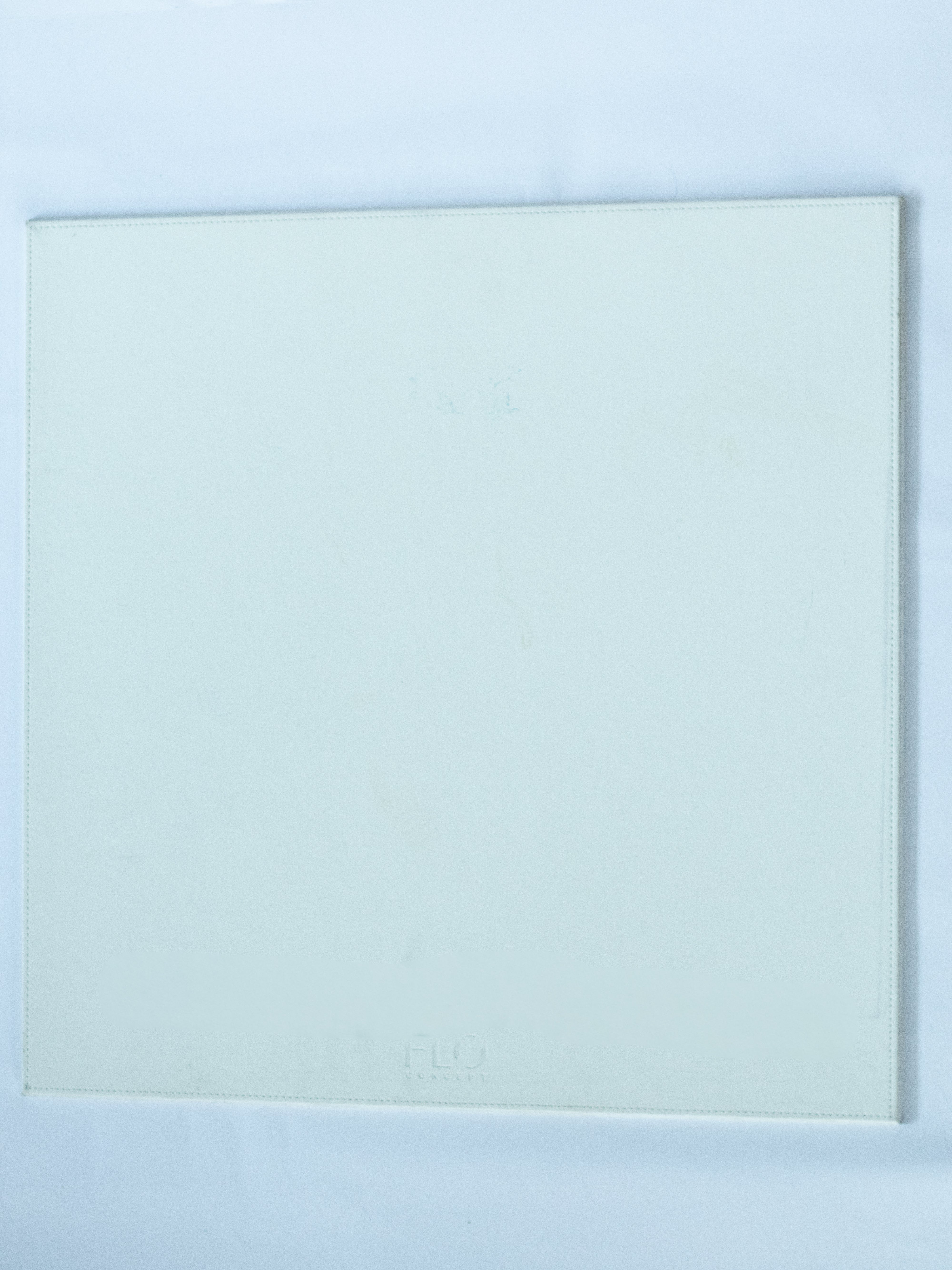 White Leather Square Slab Tray
