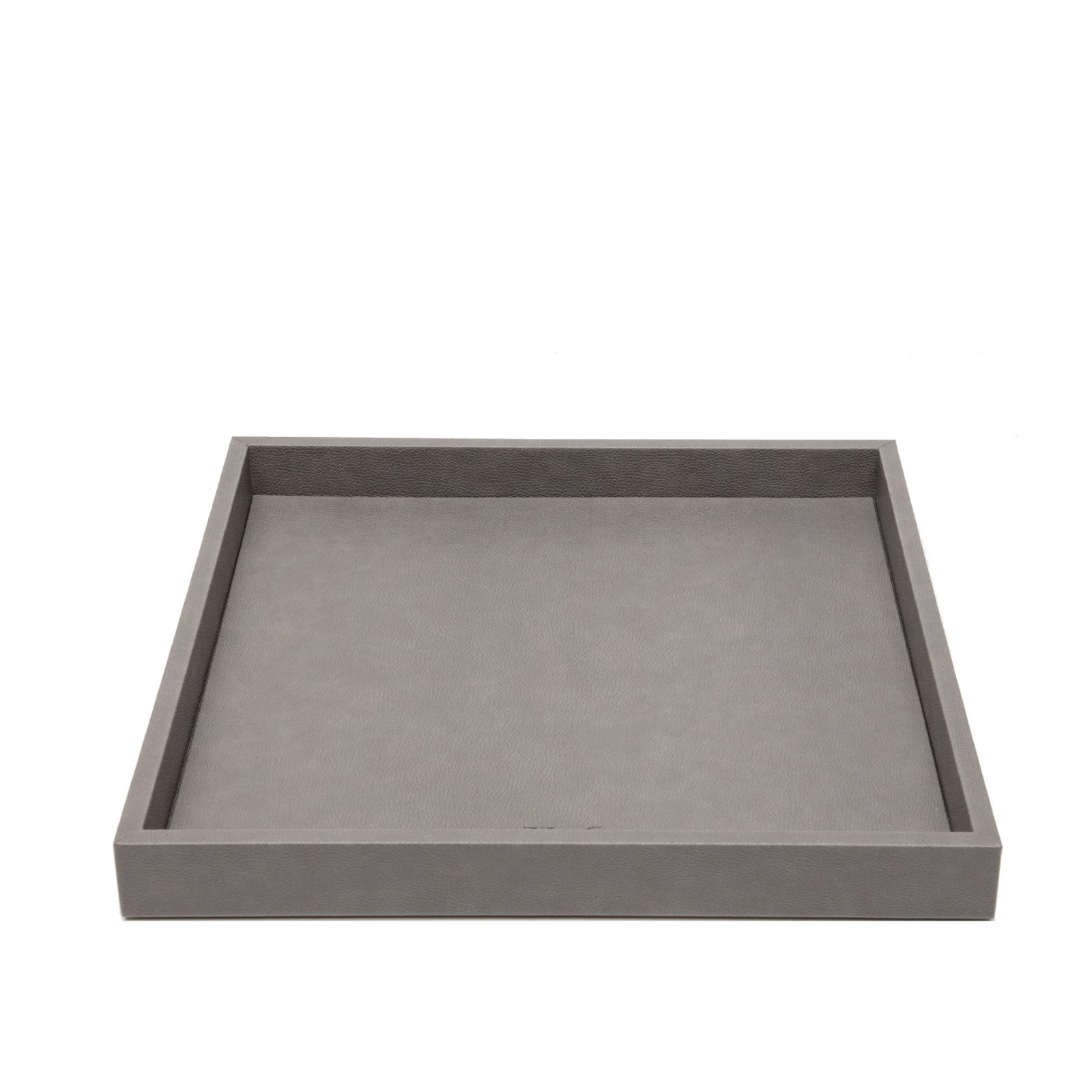 GREY LEATHER TRAY