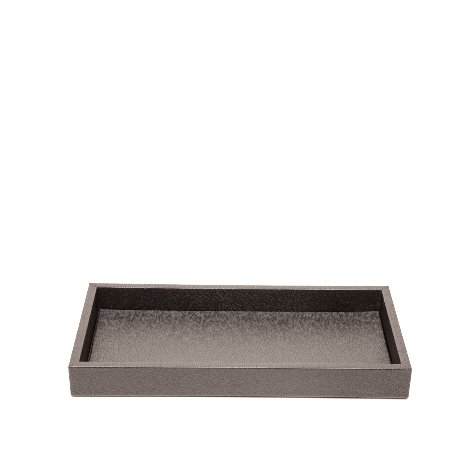 GREY LEATHER TRAY