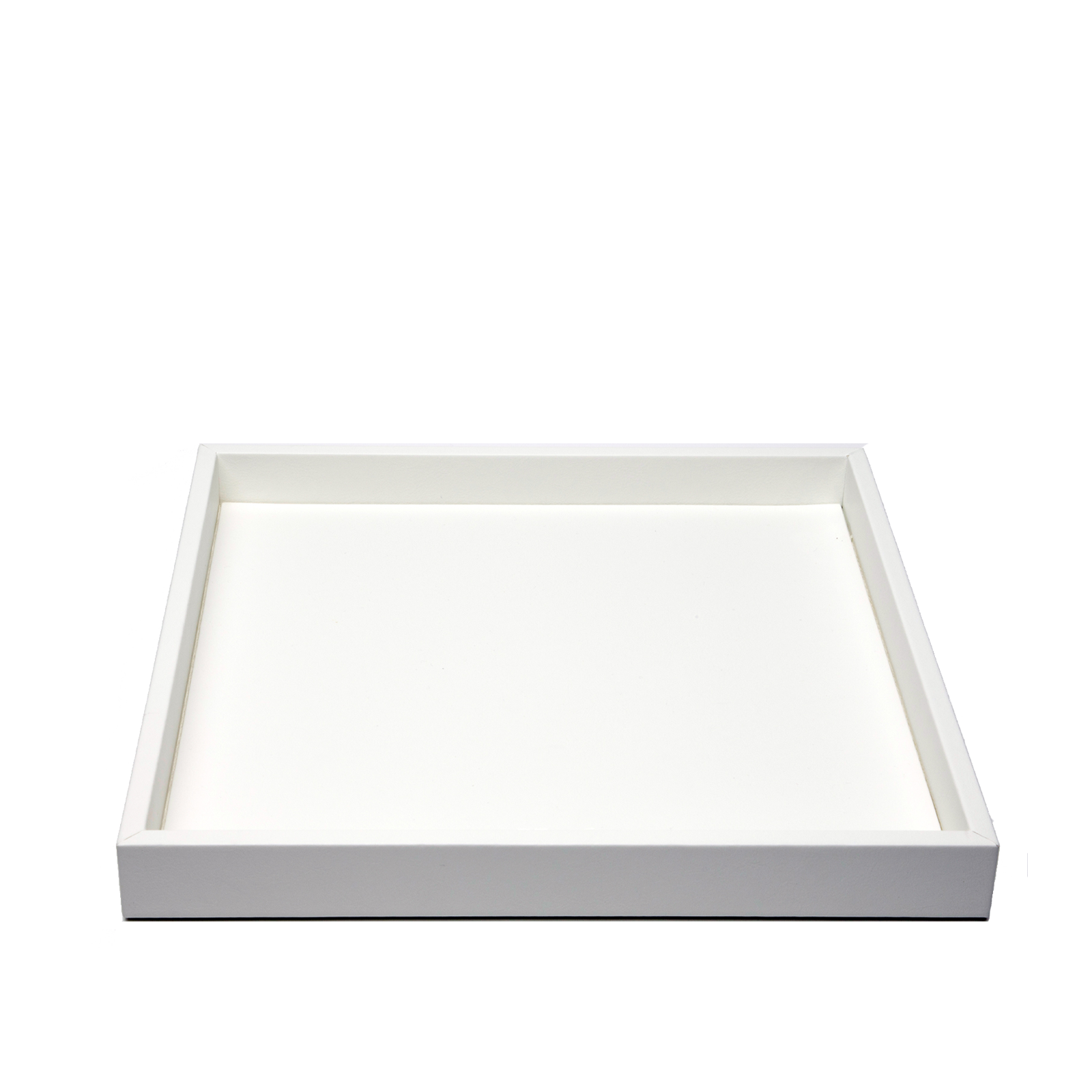 WHITE LEATHER TRAY